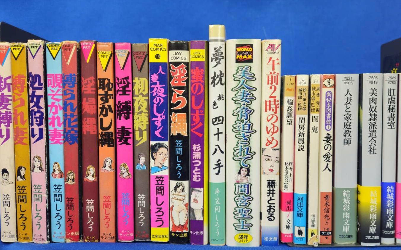 昭和から平成のアダルトコミックスと活字本の買取